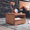 Miniatyrbillede 2 af 7: Rootz sengebord massivt træ akacie sengebord kommode 30 cm 1 skuffe opbevaring sengebord i landlig ægte træ