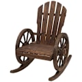 Miniatyrbillede 10 af 11: Rootz gyngestol - havestol - rustikt design - grantræ - udendørs - vejrbestandig - 68cm x 88cm x 92cm