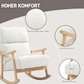 Miniatyrbillede 6 af 11: Rootz Rocking Stol - Velvet Stol - Ergonomisk stol - Max Comfort - 65W x 90d x 98H cm - Hvidbrun
