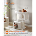 Miniatyrbillede 2 af 8: Rootz Kradsestolpe - Kattetræ - Kattelejlighed - Spånplade Plys Sisal - 68 cm x 48 cm x 101 cm - Cremehvid - 14,3 kg