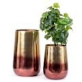 Miniatyrbild 6 av 6: Rootz Two Tone Brass Planter - Dekorativ kruka - inomhusväxthållare - Lyxig design - 35 cm x 35 cm x 55 cm