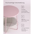 Miniatyrbild 6 av 9: Rootz 3-delat sidobord - Tygkorg - Pastellrosa Molnigt vit - Spånskiva stålpolyester - Förvaringslösning - Enkel montering - Lätt - 45cm x 50cm x 50cm