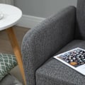 Miniatyrbillede 4 af 7: Rootz Dobbeltsofa - Polstring med hynder - Kompakt design - To-personers - Justerbar højde på fodstøtterne - Fløjlsagtig polyester - Gummitræ - Skum -