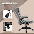 Miniatyrbillede 6 af 10: Rootz Massage Kontorstol - Ergonomisk Executive Stol - Varmeelementer - Højdejusterbar - 68cm x 72cm x 110-120cm - Grå