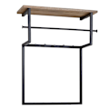 Pikkukuva 1 / 7: Rootz design seinävaatekaappi mango massiivipuu metalli 60x76x26 cm - Koukkutanko hyllyllä ja vaatetanko - Eteisen vaatekaappi vaatekaappi seinäpuuta