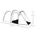 Miniatyrbillede 3 af 10: Rootz Campingtelt - Pop-up telt - Forværelse - Transporttaske - Soveplads - Vandtæt - Bæretaske - Polyester - Glasfiber - Lyseblå - 426L x 206W x 154H