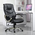 Miniatyrbild 2 av 11: Rootz Swivel Chair - Svart - Läder, Nylon, Metall - 22,83 cm x 27,55 cm x 48,81 cm