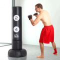Miniatyrbillede 8 af 8: Rootz Stående Boksesæk - Boksesæk - Stander - Vinylpude - Boxing Partner - Sort - B70 x D70 x H176 cm