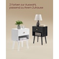 Miniatyrbillede 6 af 7: Rootz Sengebord - Natbord - Natskab af træ - Spånplade - MDF - Massivt træ - 28cm x 39cm x 55cm - Snehvide