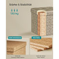 Miniatyrbillede 4 af 6: Rootz sædebryst Ottoman - Opbevaringsskammel - Fodstøtte - MDF og linned - 25D skum - 30 cm x 30 cm x 30 cm