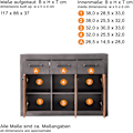 Miniatyrbild 7 av 7: Rootz Sideboard - Förvaringsskåp - Brun och Svart - 117 x 86 x 37 cm
