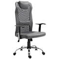 Miniatyrbillede 1 af 9: Rootz Kontorstol Executive - Grå - Skum, Læder, Metal - 25,59 cm x 23,94 cm x 48,03 cm