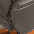 Pikkukuva 5 / 7: Rootz -lepotuoli jalkatuella - säädettävä tuoli - kallistus istuin - 135 ° keinu - 71 W x 84d x 102h cm, harmaa synteettinen kansi