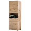 Miniatyrbillede 8 af 11: Rootz Badeværelsesskab - Højskab med åbent rum - Højglans - 73 x 190 x 31 cm White High gloss