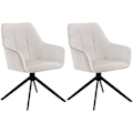 Miniatyrbild 1 av 9: Rootz Swivel Dining Chairs Set - Moderna stolar - Vadderad sammet - Ergonomisk design - 58cm x 86cm x 63,5cm