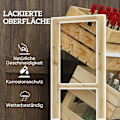 Miniatyrbild 7 av 10: Rootz Beverage Crate Shelf - Träagringsstativ - 3 -Tier Box Organizer - Natural Spruce Wood - 56 x 32 x 112 cm - Perfekt för fester & BBQS