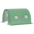 Miniatyrbillede 7 af 7: Rootz Drivhus - Poly Drivhus - Walk-in Poly Tunnel - Med 4 vinduer - Frostbeskyttelse - Mørkegrøn - 3L x 3W x 2H m