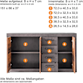 Miniatyrbild 7 av 7: Rootz Sideboard - Förvaringsskåp - 151 x 86 x 37 cm