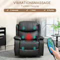 Miniatyrbillede 4 af 10: Rootz TV-lænestol med massagefunktion - Opvarmet biografstol - 360° rotation - Rocker Recliner - 8 massagepunkter - Tyk polstring - Fjernbetjening - 9