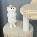 Miniatyrbillede 9 af 11: Rootz Cat Tree - beige, kaffe - klasse E1 spånplade, plys, jute - 24 cm x 16,14 cm x 37,8 cm