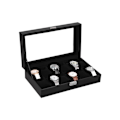 Pikkukuva 1 / 6: Rootz Watch Box - Kellon pidike - Korusäilytys - Lukittava - Samettivuori - MDF-rakenne - 30cm x 21cm x 8,5cm