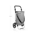 Miniatyrbillede 8 af 8: Rootz foldbar indkøbsvogn - Købmandsvogn - Sammenklappelig hjælpevogn - Letvægtsdesign - 45 cm x 35 cm x 92 cm