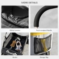 Pikkukuva 5 / 7: Rootz 2-in-1 Dog Buggy - Taitettava koiravaunu - 1 kori - 1 laukku - Koiran rattaat - Yleispyörän jarru - Katos - Keltainen - 82 cm x 49,5 cm x 98 cm