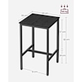 Pikkukuva 6 / 6: Rootz Ebony Black-Black baaripöytä - Korkea pöytä - Korkea pöytä - Lastulevy ja teräs - Kevyt - Tukeva - Helppo koota - 60cm x 60cm x 92cm