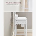 Miniatyrbild 8 av 9: Rootz Sminkbordsset - Sminkbord - Sminkbordspall - Spånskiva stålkonstruktion - Vit - 40cm x 90cm x 141cm