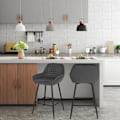 Miniatyrbild 7 av 9: Rootz Barpall - Bänkpall - Barnstol - Bekväm & Ergonomisk - Stabil & hållbar - Modern Klassisk Design - Sammet & Metall - 64 cm Sitthöjd - 32,5 cm x 3