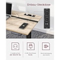 Miniatyrbillede 4 af 8: Rootz Elektrisk stående skrivebord - Sit Stand Skrivebord - Justerbar Højde Skrivebord - Greige Sort - Spånplade stål - Støjsvag drift - Hurtig juster