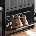 Miniatyrbild 8 av 9: Rootz Shoe Tipper Cabinet - Skoställ - Skoorganisator - Justerbara hyllor - Mångsidig förvaring - Enkel montering - 61cm x 81cm x 26cm