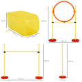 Pikkukuva 3 / 9: Rootz Dog Agility Set - 4 Obstacles - Training Set - High Jump - Tunnel - Jump Ring - Red+Yellow