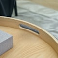Miniatyrbild 9 av 10: Rootz Storage Stool - Footrest - Lagring Ottoman - Hidden Storage - Ø56 x 42H CM - Grå sladdtyg - Stylskt och funktionellt design