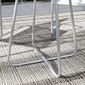 Miniatyrbillede 4 af 5: Rootz Havemøbelsæt - 3-delt - 2 Stole - Åndbart stofbetræk - 1 Rundt Bord Ø60 Cm - Stål - Plast - Lysegrå - 52w X 47,5d Cm
