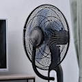 Miniatyrbillede 5 af 7: Rootz Stand Fan - Water-cooled Stand Fan - Pedestal Fan - Fan With Mist Function - Fog Function - Metal + Silver - Black
