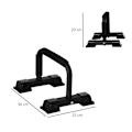 Pikkukuva 2 / 6: Rootz Push-up tangot - 2 kpl - Harjoittelu kotona, toimistossa, kuntosalilla tai ulkona - Teräs - Musta - 36 x 25 x 20 cm