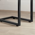 Miniatyrbillede 7 af 7: Rootz Modern Sidebord - Sofabord - Laptop Skrivebord - Lysegrå spånplade - Metalramme - Gulvbeskytter - 30cm x 60cm x 40cm