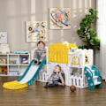 Pikkukuva 2 / 10: Rootz Toddler Slide - Liukumäki sisätiloihin - 7-in-1 -pelisetti - Kiihtyvyysalue - Bridge Walkway - Säilytyskorit - 178L x 177L x 99K cm