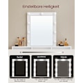 Miniatyrbild 3 av 8: Rootz White Chipboard Sminkbord - Sminkbord - Sminkbord - Rymlig förvaring - Robust konstruktion - Enkel montering - 40cm x 100cm x 145cm