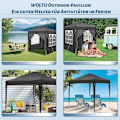 Miniatyrbild 7 av 9: Rootz Garden Gazebo - Utomhustak - Solskydd - UV-skydd - 2m x 2m x 2,4m - Metallram - 210D Oxford-tyg