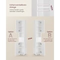 Miniatyrbild 3 av 5: Rootz Classic White Badrumsskåp - Förvaringsenhet - MDF-möbler - Rymlig design - Robust konstruktion - Enkel montering - 30cm x 30cm x 170cm