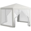 Pikkukuva 1 / 6: Rootz Gazebo - Puutarhapaviljonki - Kuusikulmainen - Maapiikit - Verkkoverhot - Metallirunko - Polyesteri - Metalli - Kermanvärinen - 394L x 394L x 25