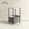 Miniatyrbillede 3 af 10: Rootz Round Side Bord - Sofabord - Bedtbord - Elegant design - 44 cm x 44 cm x 56 cm
