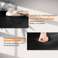 Miniatyrbillede 6 af 9: Rootz Spisestuestole Sæt med 4 - Gyngestol - Høje ryglæn - Sort imiteret læder - Stabil, Ergonomisk, Gulvvenlig - 41 cm x 100 cm x 55,5 cm
