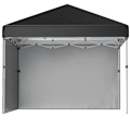 Miniatyrbillede 1 af 5: Rootz Folding Gazebo - 2 Sidevægge - Sandsæk - Højdejusterbar - Transporttaske - Rustfrit stålramme - Stål - Oxford - Sort - 297L x 297W x 274H cm