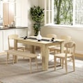 Miniatyrbillede 2 af 6: Rootz Spisebord til 6 - Skandinavisk spisebord - Brown Look - Stabilitet & stil - 140L X 90B x 75H cm