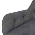 Miniatyrbillede 4 af 6: Rootz Kontorstol - Skrivebordsstol - Computerstol - Højdejusterbar - Fløjlsagtig polyester - Velvet Look - Grå - 60W x 61D x 81-91H cm