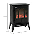 Miniatyrbillede 3 af 5: Rootz elektrisk pejs - LED Flames - 1000/2000 W - Justerbar temperatur - Lysstyrke - Metal - 39 x 23 x 56,5 cm