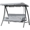 Pikkukuva 1 / 7: Rootz Hammock Swing - Keinutuoli - Puutarhakeinu - Kallistava toiminto - Metalli/polyesteri - Harmaa - 2,09 x 1,14 x 1,70 m
